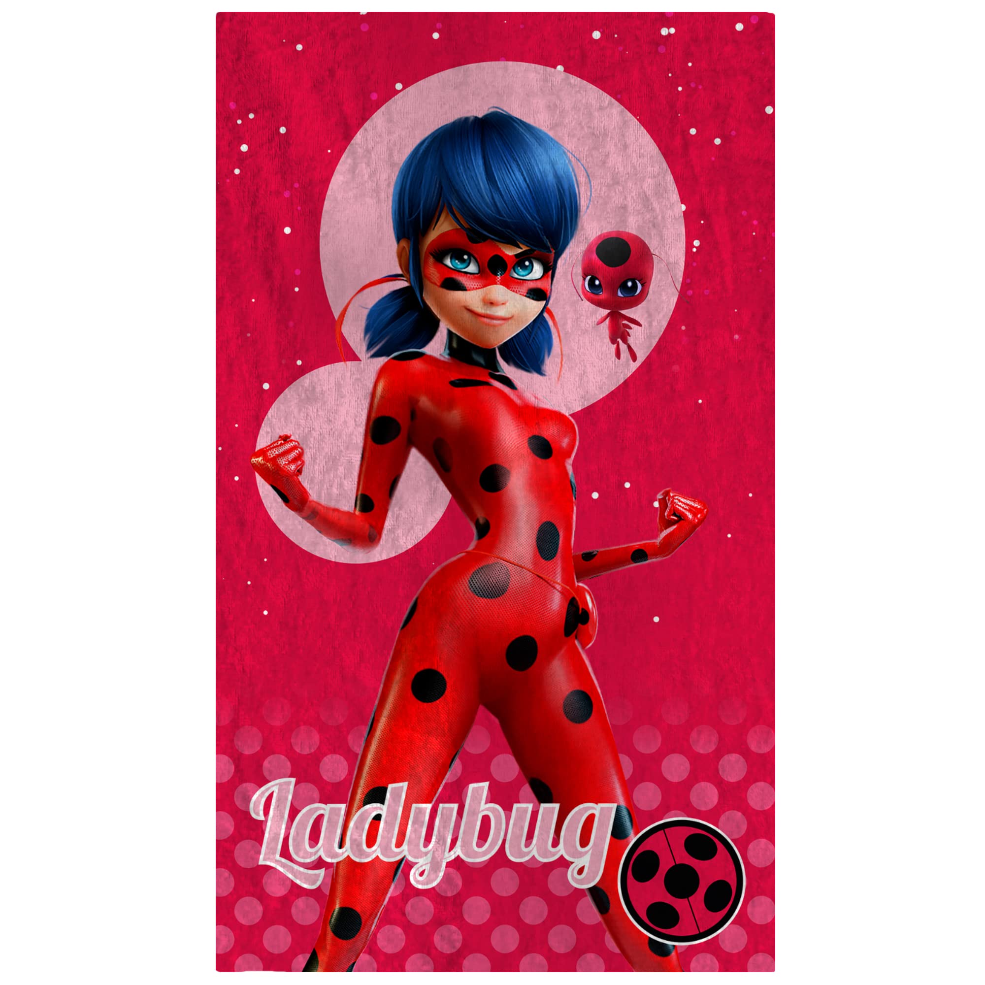 Miraculous Ladybug Supergirl Beach Towel - 100% Cotton, 70x120cm