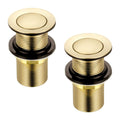 Xcel Home Brushed Gold Unslotted Basin Waste - 2 Pack Brass Sink Plug