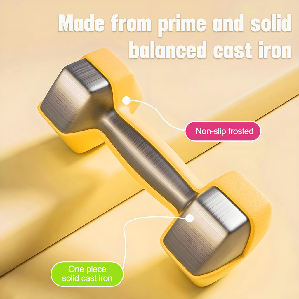 ACTIVE FOREVER Neoprene Hex Dumbbells Pair | Non-Slip Hand Weights