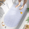 HITSLAM Oval Bath Mat Non Slip Anti Mould Kids Shower Mat, 68x38cm, Clear