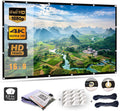Mebios 120 Inch Projection Screen | Portable 4K HD Matte White Canvas