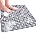 Venuso Non-Slip Square Shower Mat – 53x53cm Anti-Mould Rubber – Grey