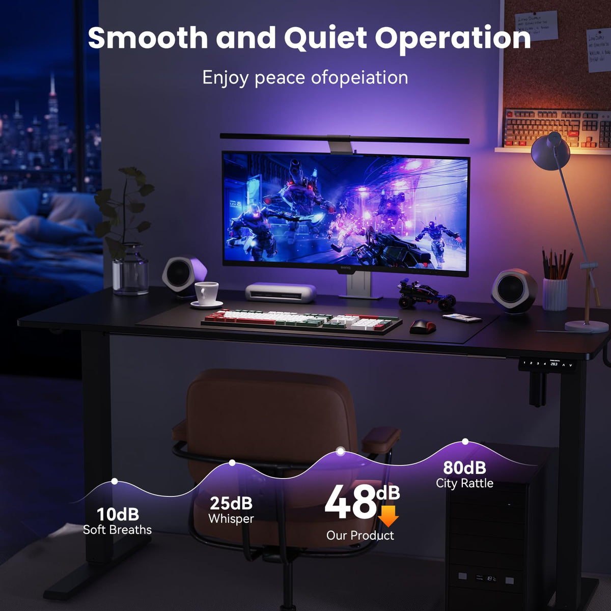 WALKINGDESK Electric Standing Desk, 120 x 60 cm, Black - image 5