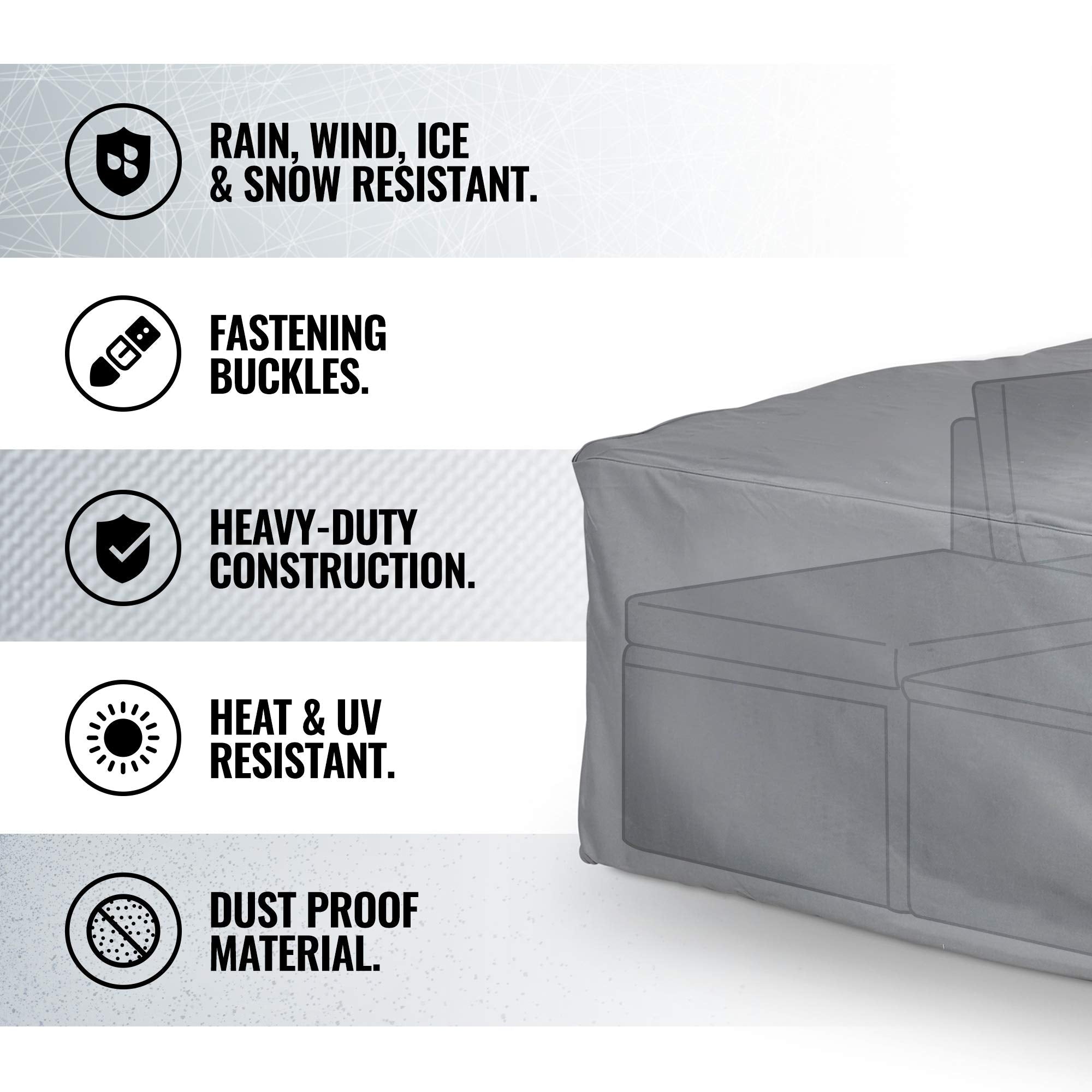 VonHaus Waterproof Garden Furniture Set Cover – Heavy Duty 420D Oxford Fabric