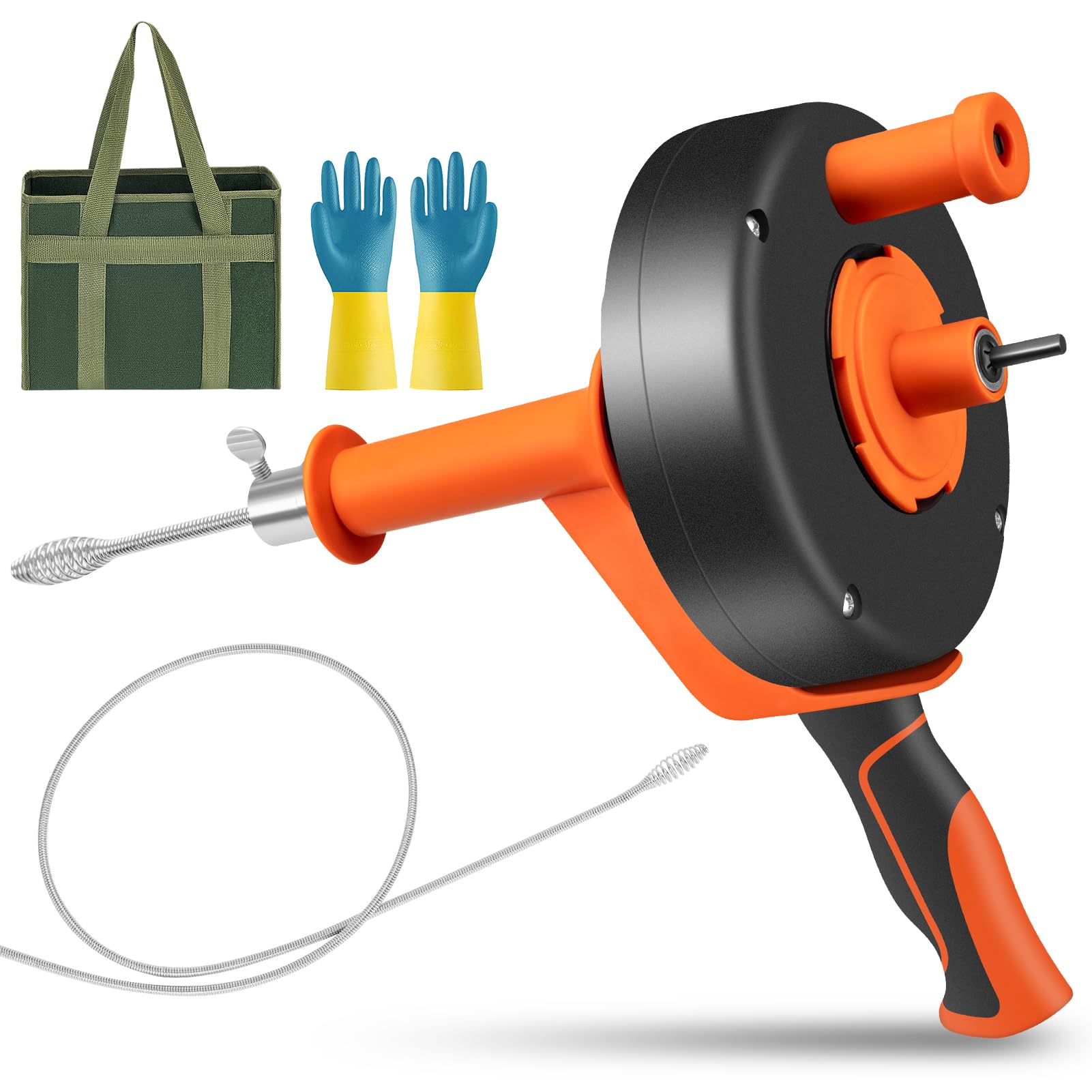 10M Drain Snake – Heavy Duty Pipe Auger with Drill Adapter
