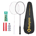 KUMPOO KC-21 Carbon Fiber Badminton Rackets Set of 2 | Lightweight 4U