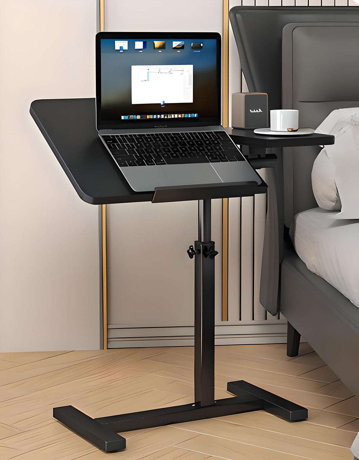 Kiss Me C Shaped Side Table, Height Adjustable,Narrow Laptop Desk - image 1