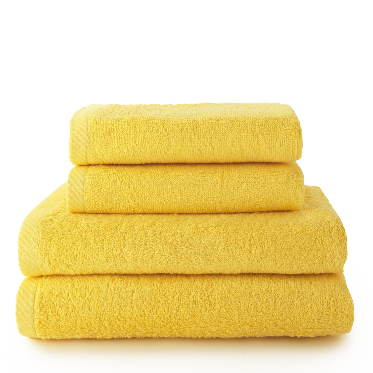 Jolof Store 4-Piece Cotton Towel Set – 2 Bath & 2 Hand Towels, 400 GSM