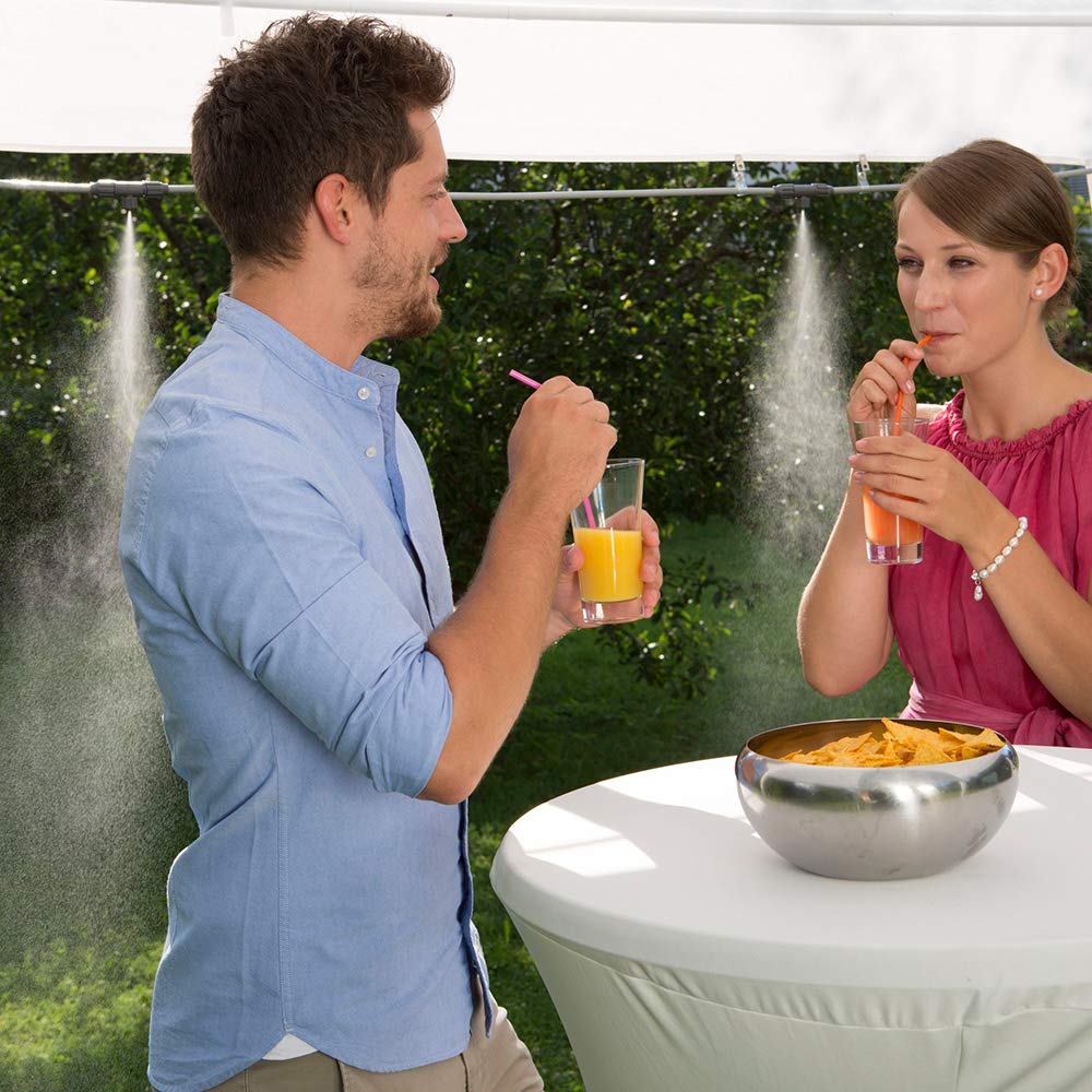 Gardena Outdoor Air Cooling Set – Mist Misting System for Patio & Terrace