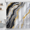 COZZSNUGE Black Marble Shower Curtain | Waterproof Polyester 183x183cm
