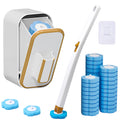 Disposable Toilet Brush Set with 48 Refills & Wall Mount