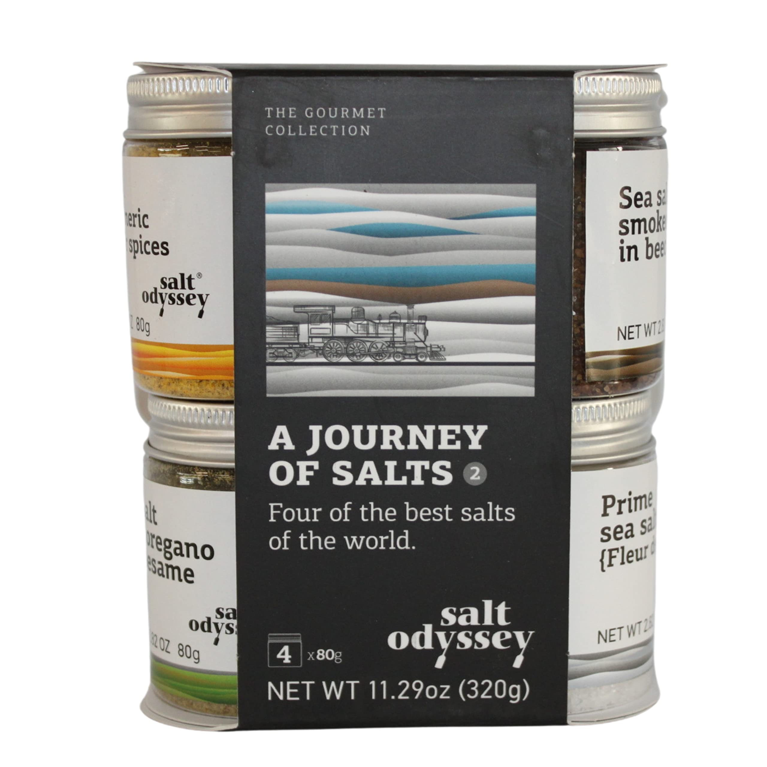 Salt Odyssey Gourmet Sea Salt Gift Set – 4 Variety Pack x 80g