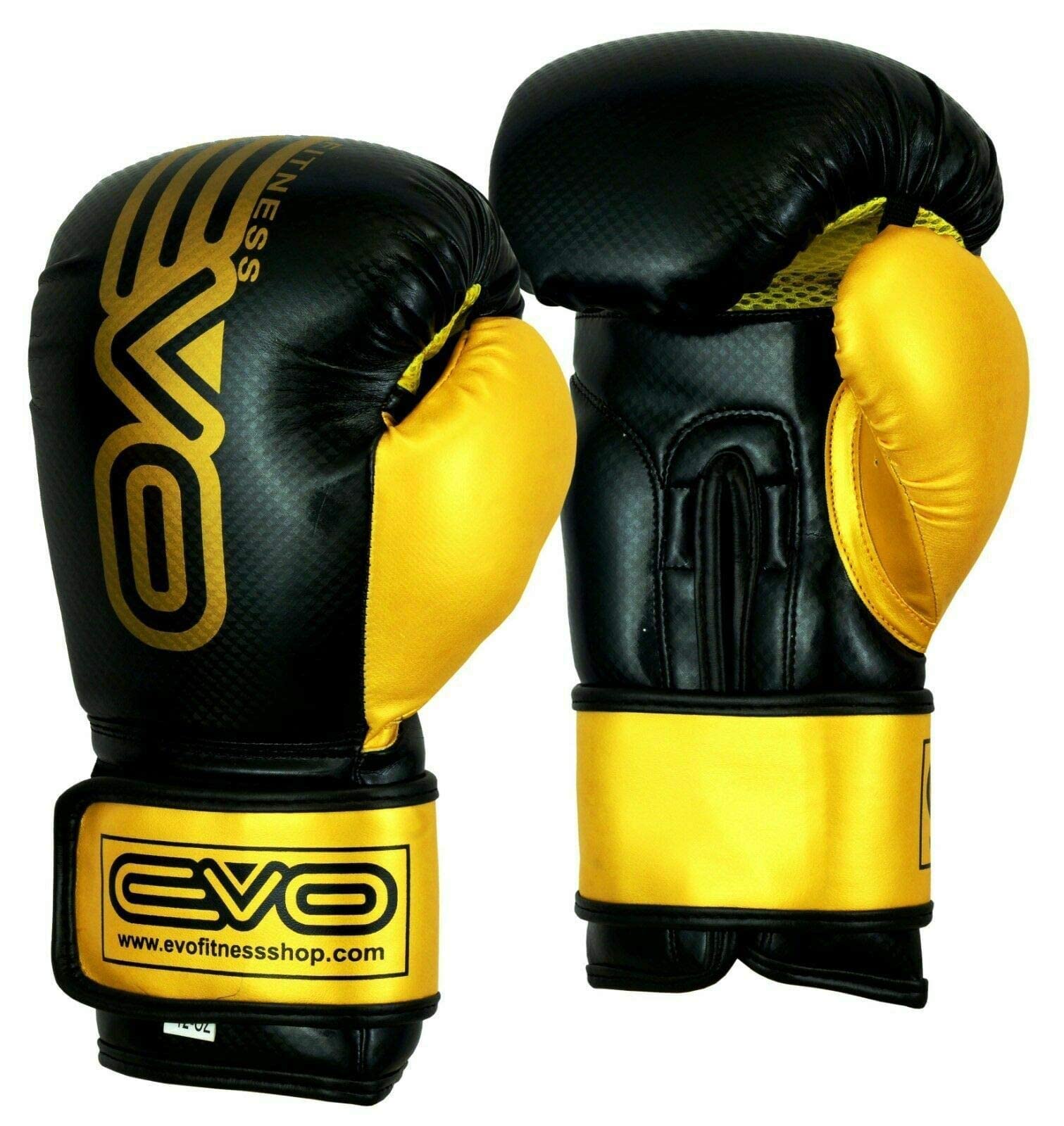 EVO Fitness Matte Boxing Gloves and Focus Pads Set - Maya Nubuck Leather