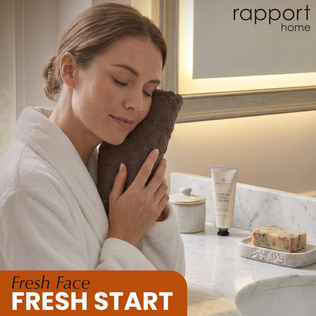 Rapport Home Versailles Jacquard Face Towels 2-Pack – Luxurious 100% Cotton 500gsm Soft Absorbent Face Cloths - image 4