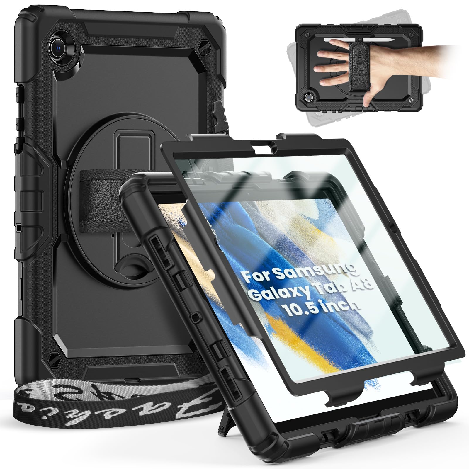 Timecity Samsung Galaxy Tab A8 Case - Shockproof Cover with Stand