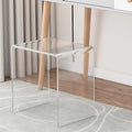 Clear Acrylic U Shaped End Table, Transparent Perspex Plastic Shower Stool, Stylish Modern Coffee Table with Rounded Edges - image 1