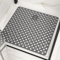 HITSLAM Square Shower Mat – 68x68cm Non-Slip Rubber Bath Mat with Suction