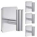 Aikzik Heavy Duty Adhesive Hooks | Stainless Steel Wall Hooks - 4 Pack