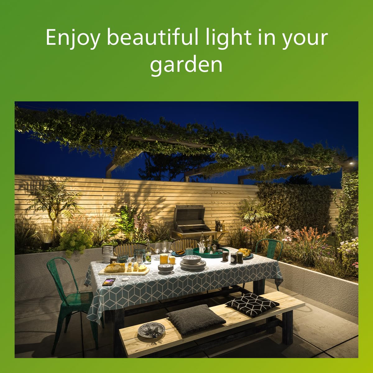 Philips myGarden Bustan LED Wall Lantern | 4.5W IP44 Outdoor Light