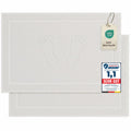 Komfortec Bath Mat 2 pcs,%100 Coton & 800 g/m², Washable, Absorbent, Quick Drying, 50 x 80 cm, White - image 1