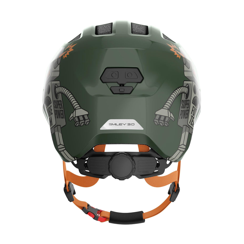 ABUS Smiley 3.0 Children's Bike Helmet – In-Mold Safety, Green Robo