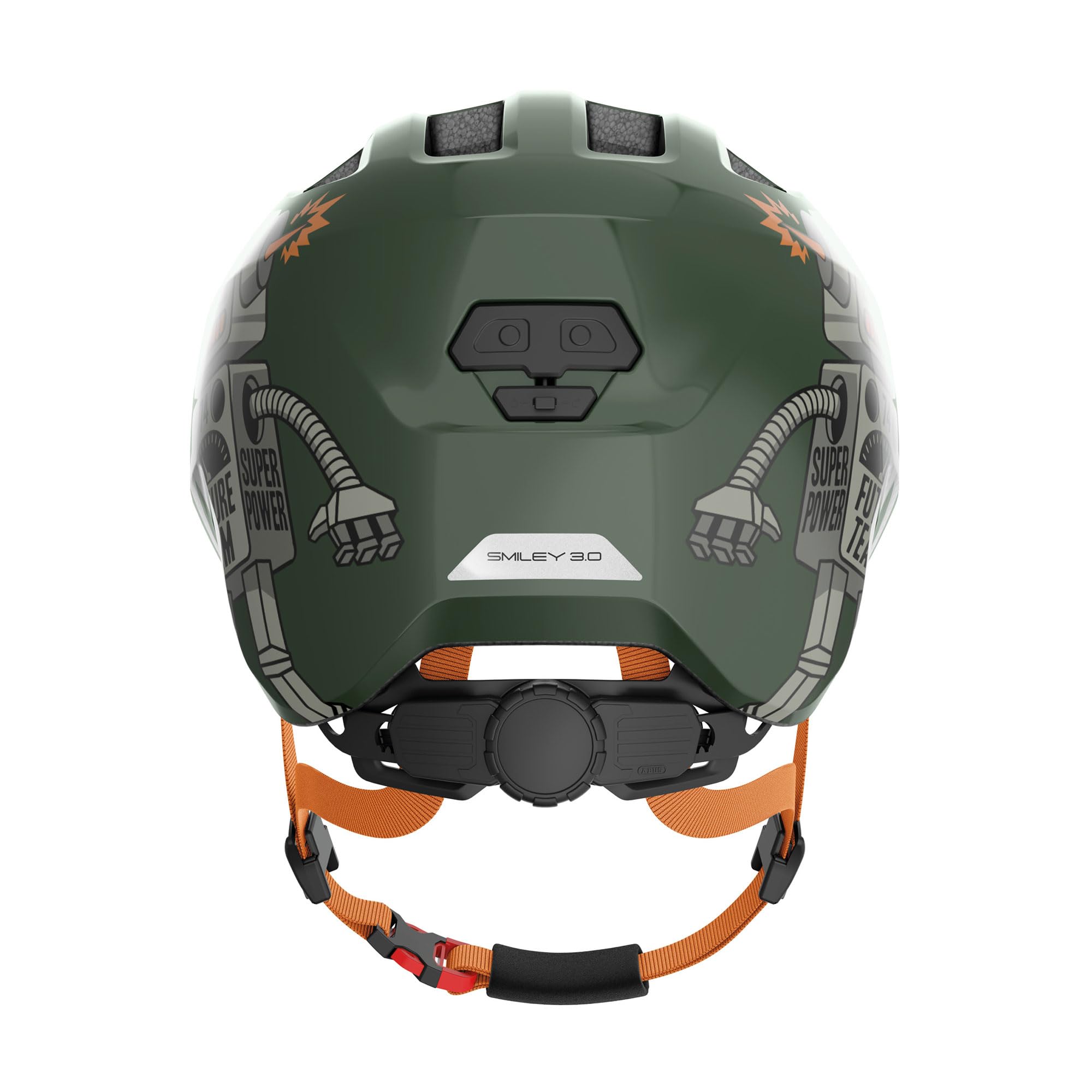 ABUS Smiley 3.0 Children's Bike Helmet – In-Mold Safety, Green Robo
