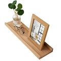 OAKERLAND 24-Inch Solid Oak Floating Shelves | Wooden Picture Ledge