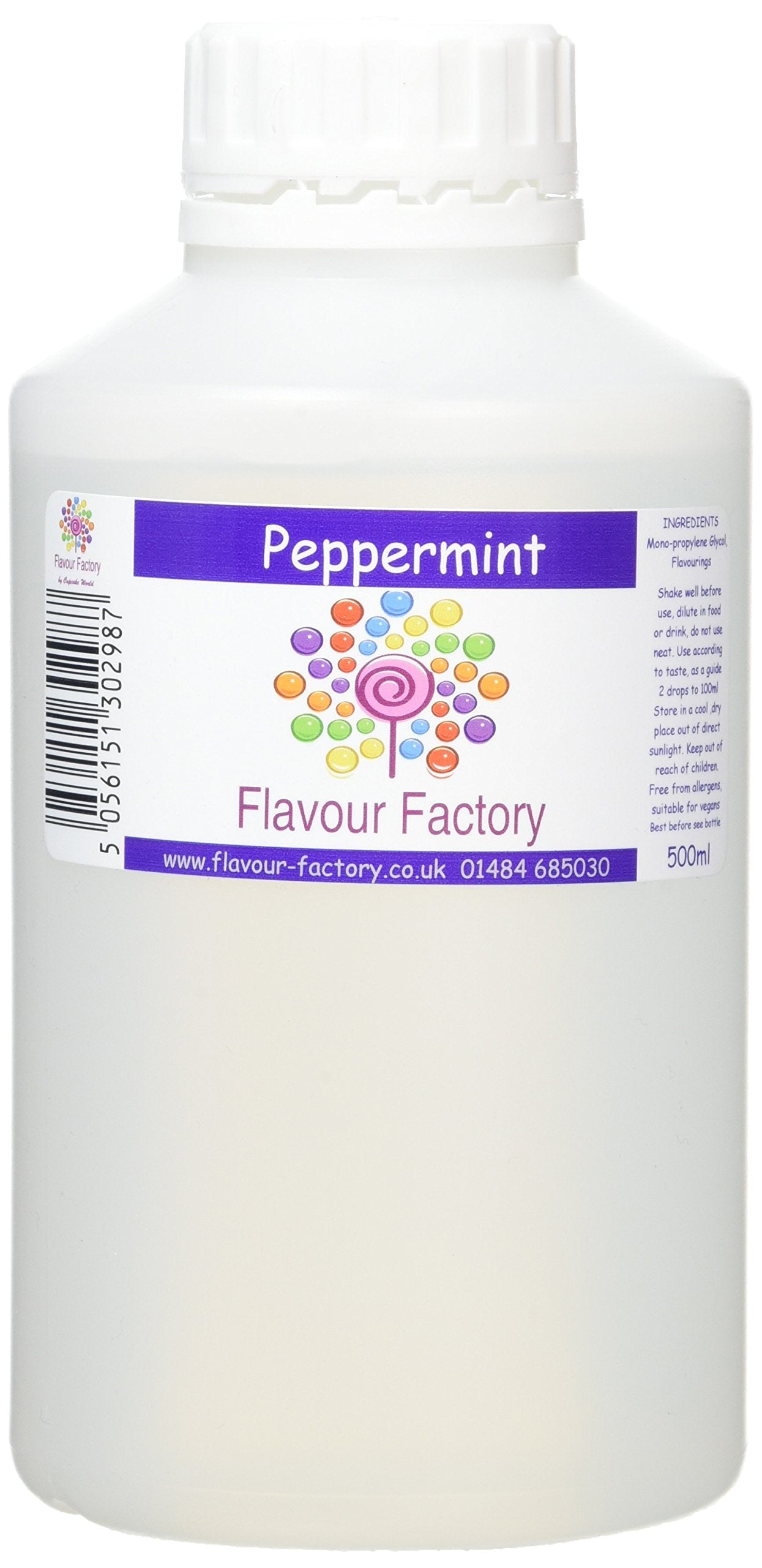 Flavour Factory Peppermint Food Flavouring – 500ml Intense Extract