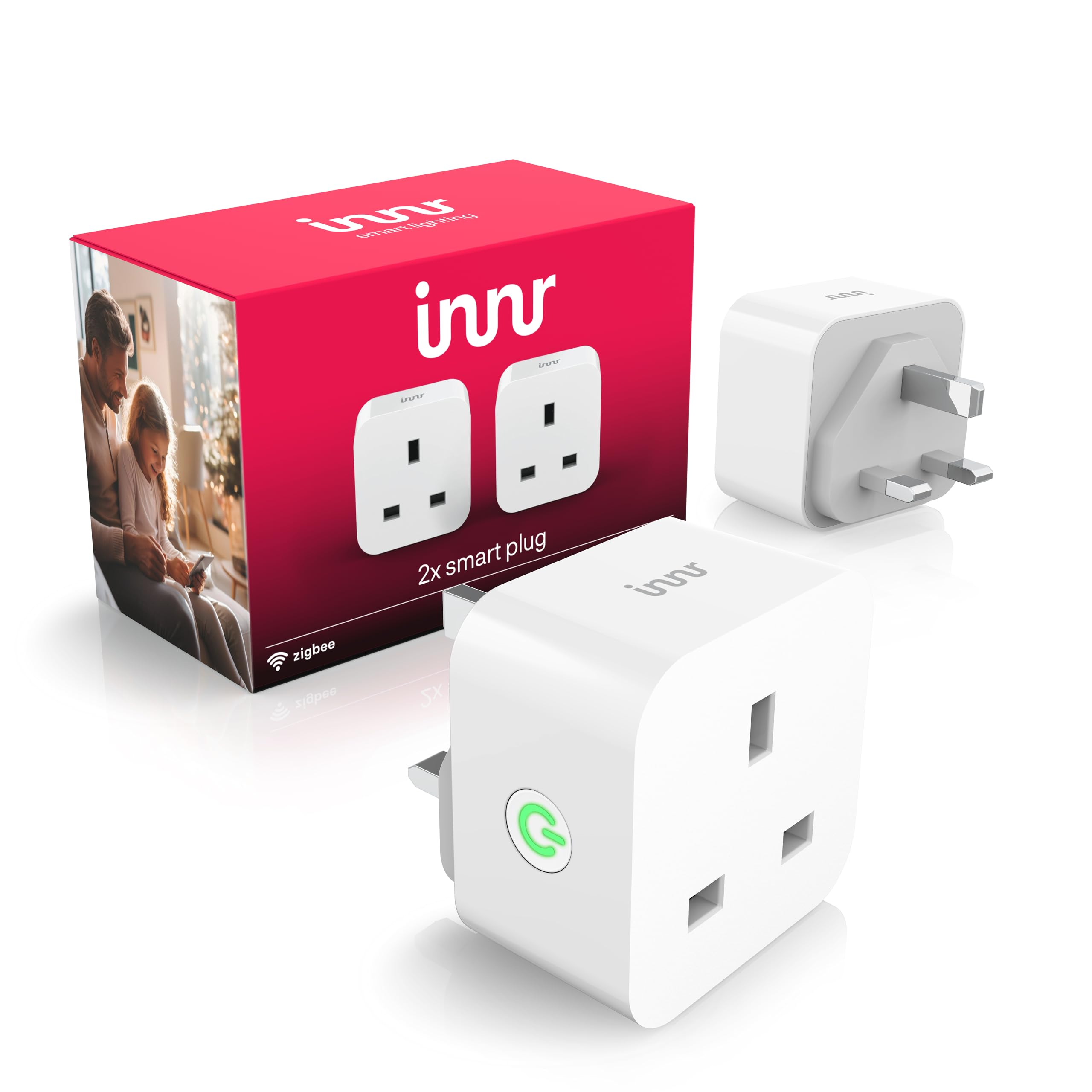 Innr Zigbee Smart Plug with Power Monitoring & Repeater - 2-Pack
