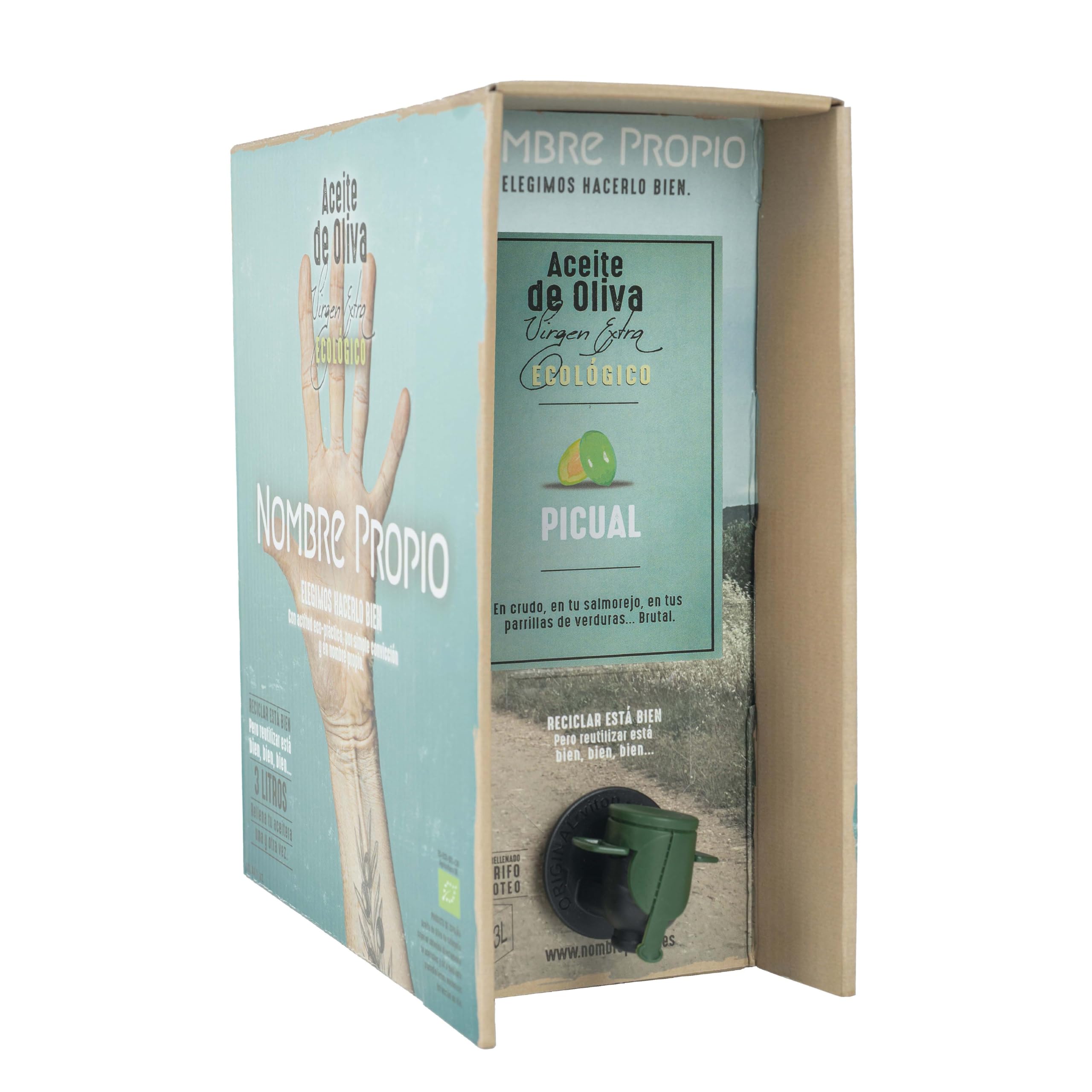 Nombre Propio Organic Extra Virgin Olive Oil - 3L Spanish Picual EVOO