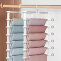 Yilnlg 2 Pack Trouser Hangers, 360°Rotatable Space Saving Metal Hanger - image 1