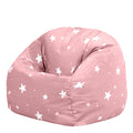 Icon Star Print Kids Bean Bag Chair | Pink Water-Resistant Toddler Seat