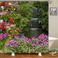 JIANGLANY Garden Landscape Shower Curtain | Waterproof Polyester, 180x180cm