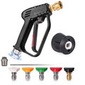 YUET High Pressure Washer Gun with 360 Swivel, M22-14mm & 5 Nozzle Tips