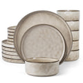 Homikit 18-Piece Stoneware Dinner Set for 6 | Reactive Glaze Dinnerware