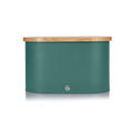 Swan Nordic Scandi Bread Bin with Bamboo Cutting Board Lid - Pine Green