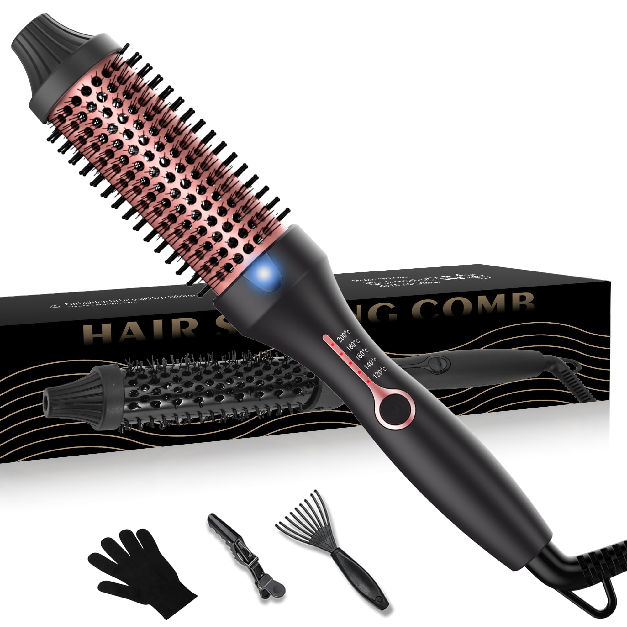 38mm Infrared Thermal Brush – Ceramic Ionic Volumizing Curler