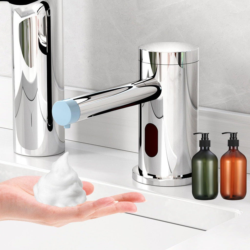2 Package Shampoo Bottles With Pump, 500ml Brown Plastic shampoo bottles with pump - image 3
