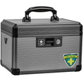 ZORVIDSON Medicine Lock Box with Key | Portable First Aid Storage (Black)