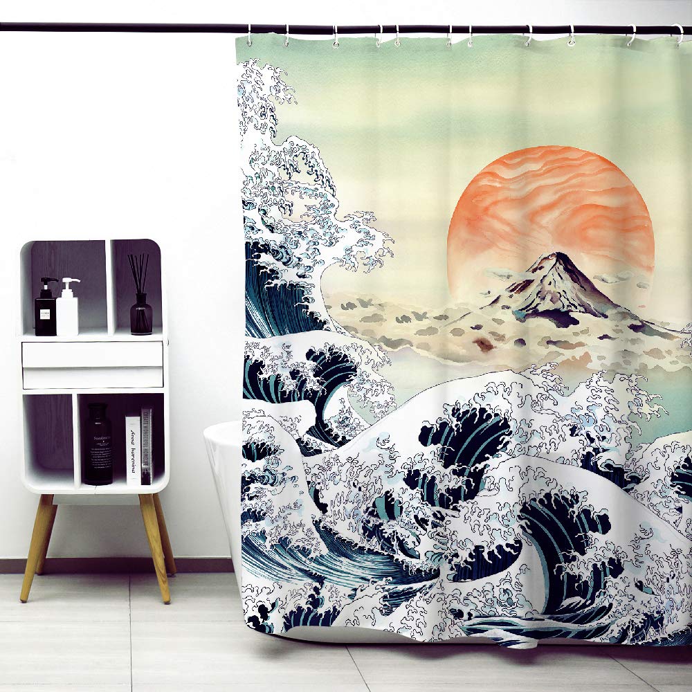 Obal Great Wave Off Kanagawa Shower Curtain | Japanese Art Polyester