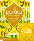 Pukka Herbs Organic Lemon Ginger & Manuka Honey Tea - Caffeine Free