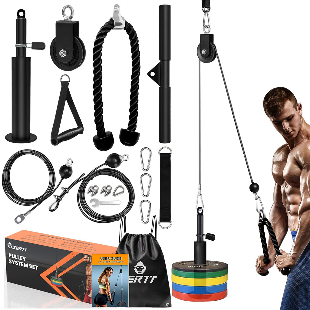 SERTT Home Gym Pulley System – DIY Cable Machine for Lat and Tricep Workouts