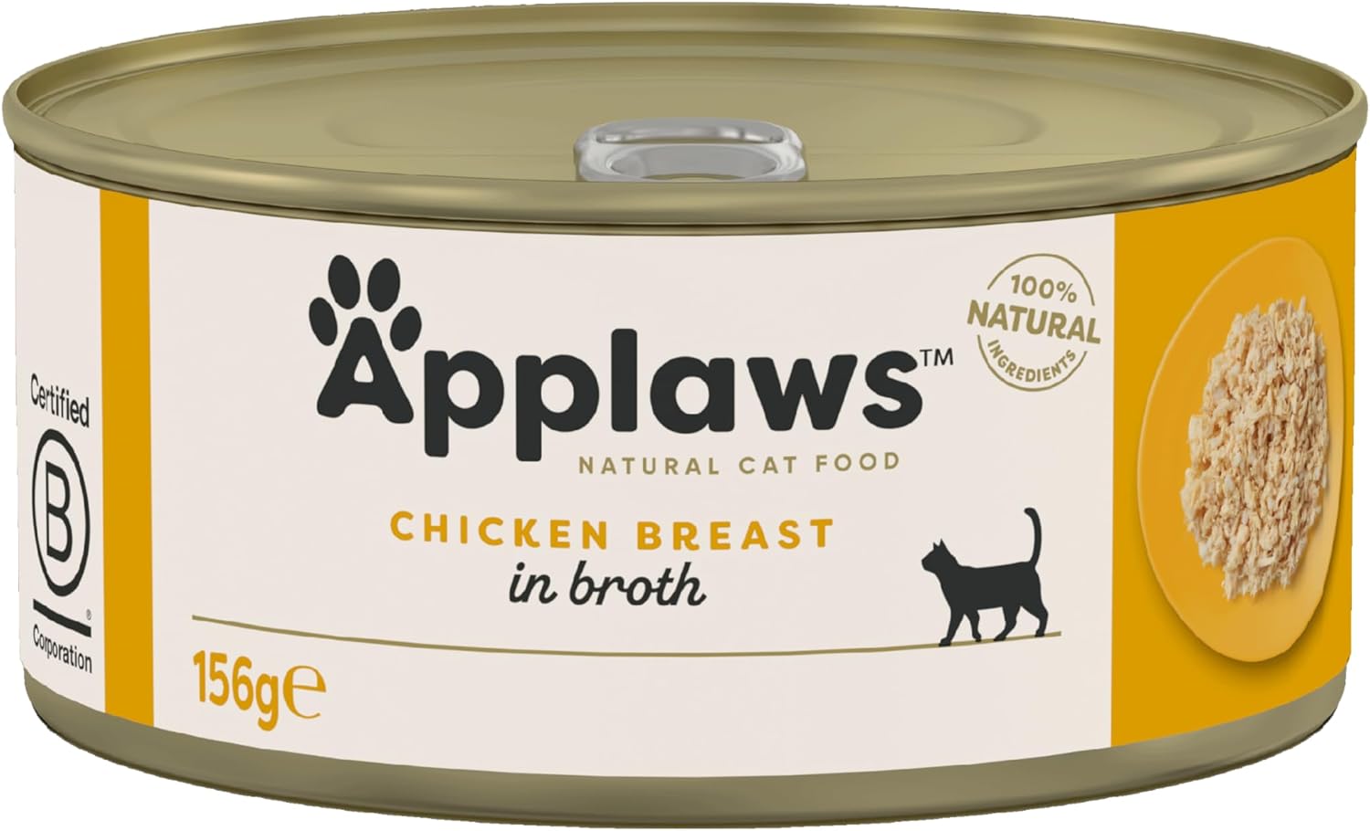 Applaws Natural Wet Cat Food – Chicken Breast in Broth, 156g (24 Pack)