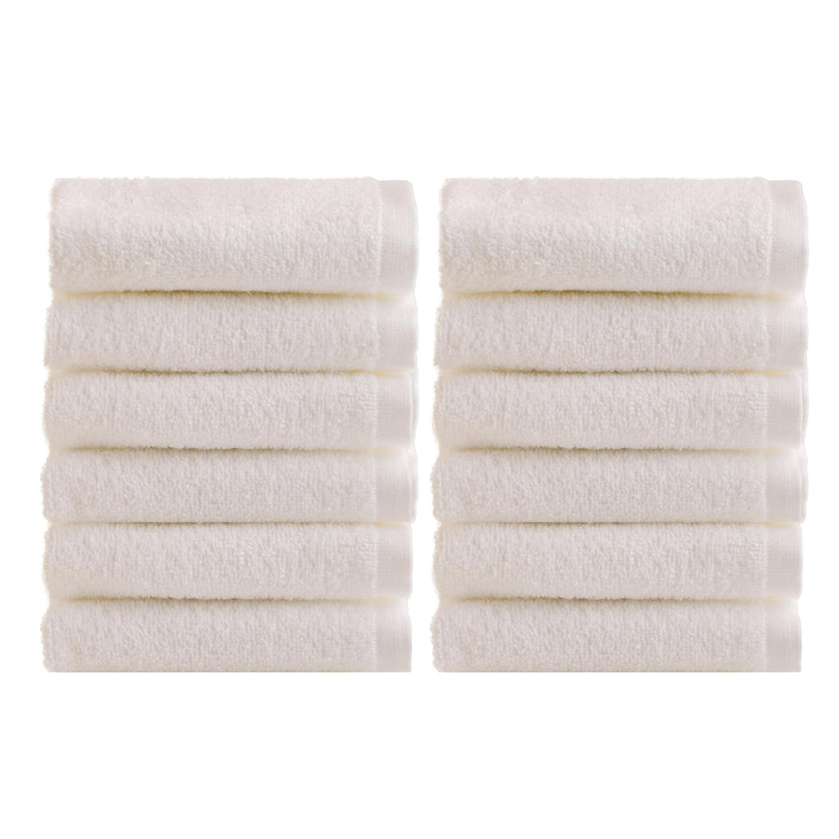 NELLA BIAGINI Minerva Bathroom Washcloths 30 x 30 cm, Set of 12, 100% Pure Terry Cotton, 420 g/m², Soft, Absorbent, Practical, Durable, Solid Colour - image 1
