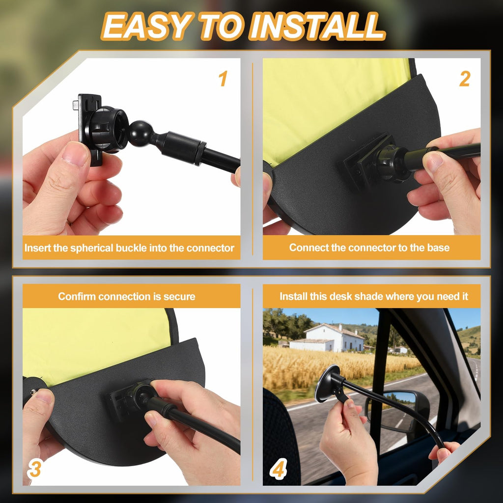PATIKIL 2Pcs Desk Shade, 22.8" Adjustable Cubicle Shade with Suction Cup and Clip Portable Foldable Cubicle Light Shield for Block Overhead Light - image 5