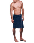 ADAMO Men's XXL Sauna Kilt – Navy Blue 100% Cotton Terry Wrap