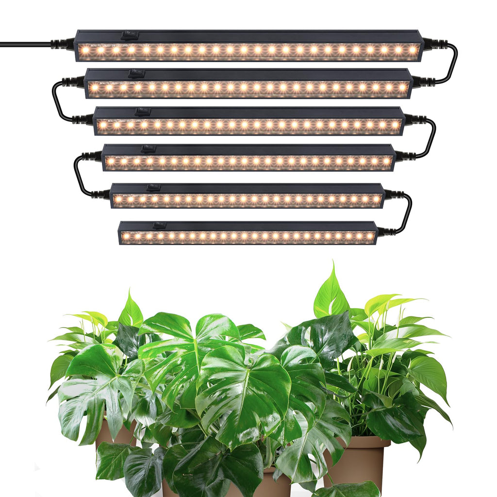 Barrina T5 1FT Full Spectrum LED Grow Lights – Magnetic Black, 6-Pack