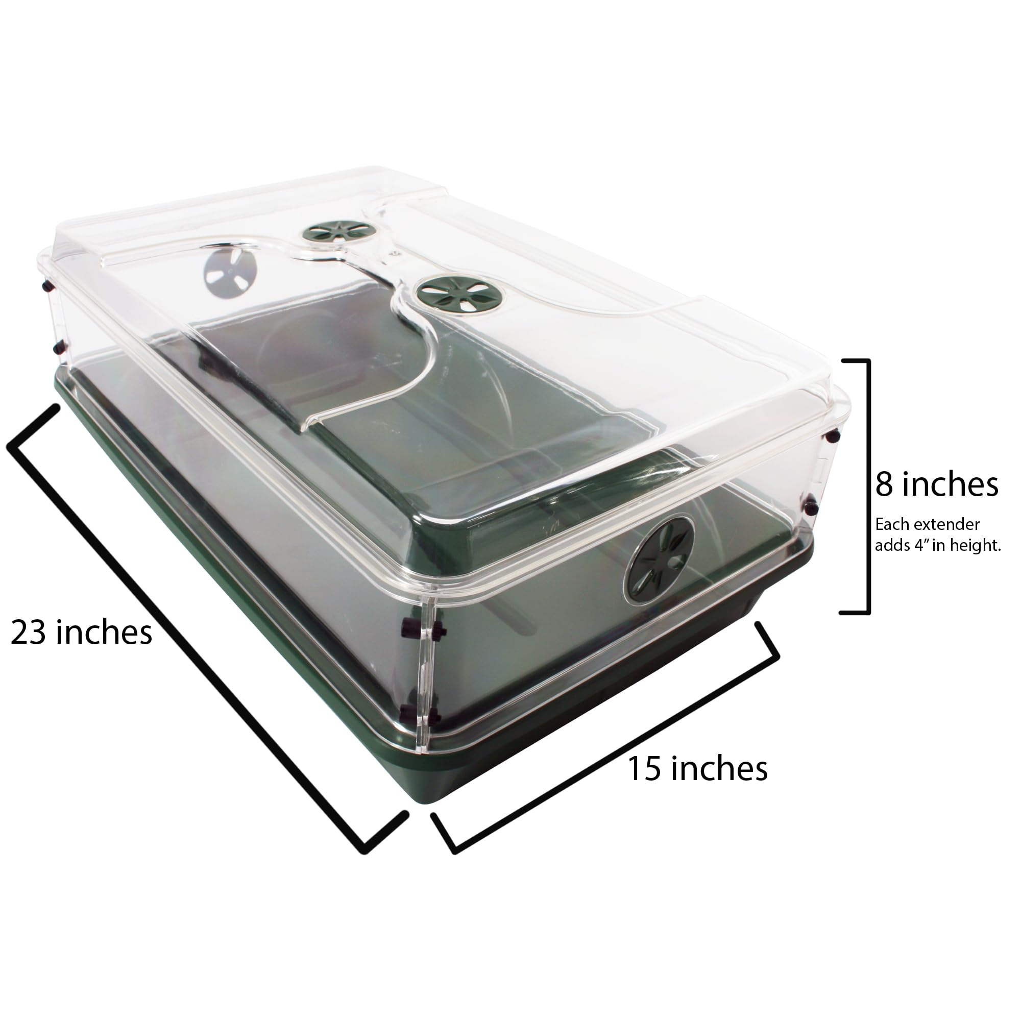 EarlyGrow Heavy Duty Seed Propagator – Domed Garden Tray with Extenders