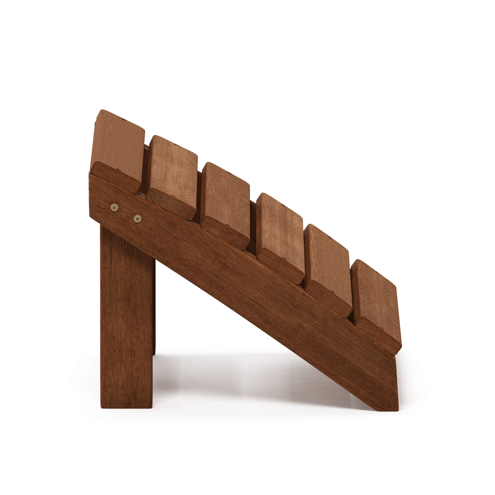 Furinno Adirondack Footstool – Hardwood Outdoor Ottoman in Teak Oil