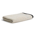 möve Eden Shower Towel – Cotton & Linen Blend, Nature/Black, 80x150cm